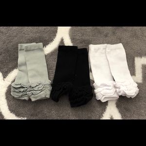 Newborn Leg Warmers with ruffles
